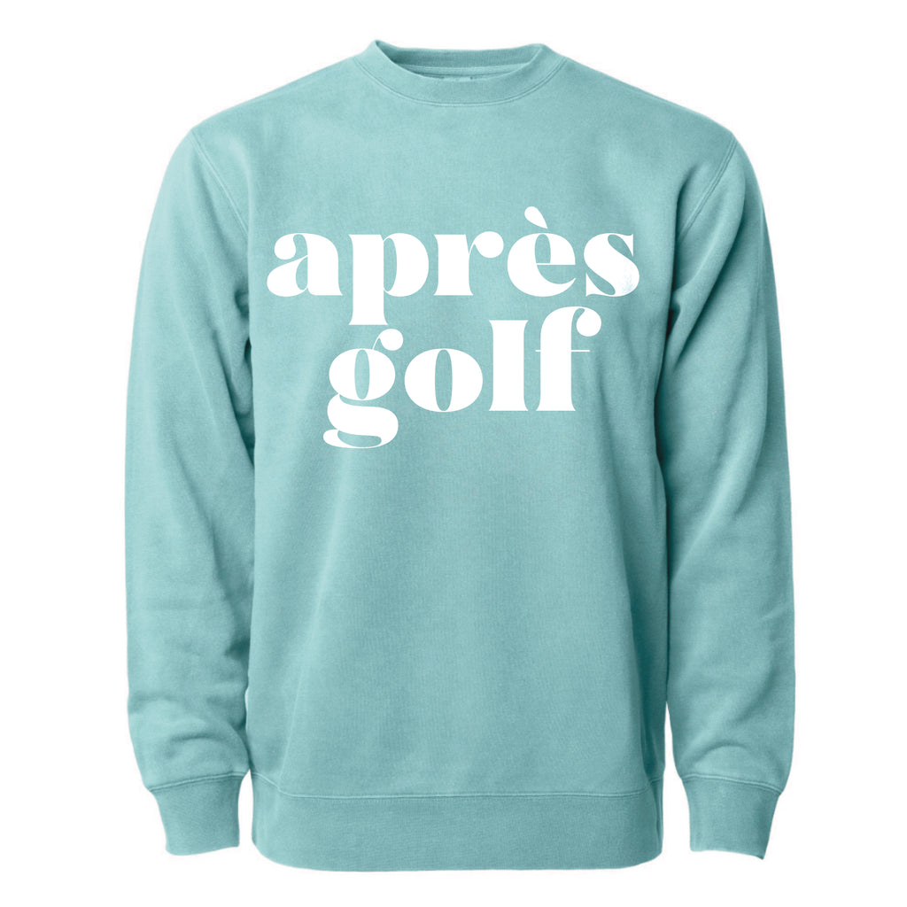 apres golf adult crewneck pigment mint